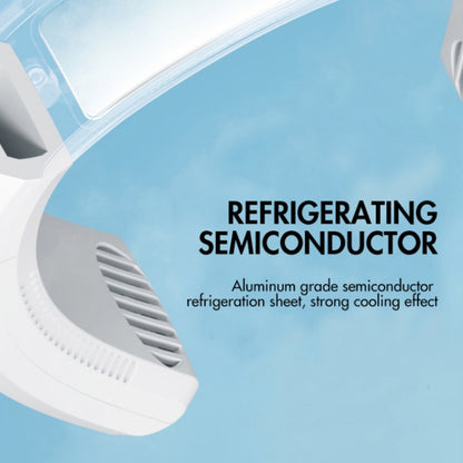 WT-F54 Wind From All Sides Long Battery Life Semiconductor Cooling Hanging Neck Fan(Blue) by buy2fix