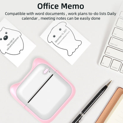 A31 Bluetooth Handheld Portable Self-adhesive Thermal Printer, Color: Pink+5 Rolls Printer Paper by buy2fix