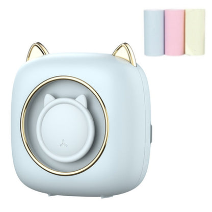 C23 Seven Colors Atmosphere Breathing Light Wireless Thermal Printer, Color: Blue+3 Rolls Color Paper by buy2fix