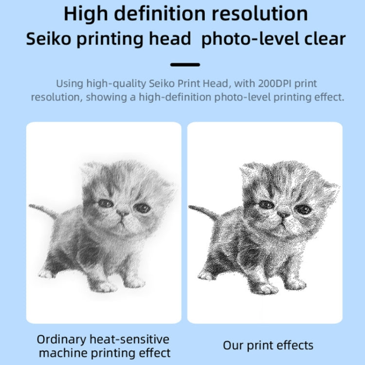 C23 Seven Colors Atmosphere Breathing Light Wireless Thermal Printer, Color: White+3 Rolls Color Paper by buy2fix