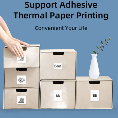 C23 Seven Colors Atmosphere Breathing Light Wireless Thermal Printer, Color: White+3 Rolls Color Paper by buy2fix