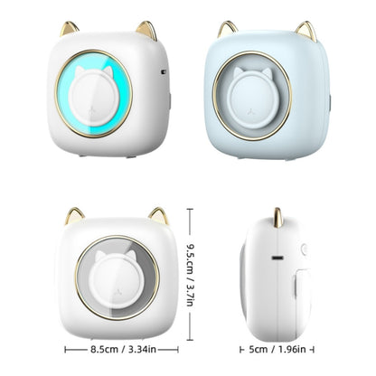 C23 Seven Colors Atmosphere Breathing Light Wireless Thermal Printer, Color: Blue+3 Rolls Color Paper by buy2fix