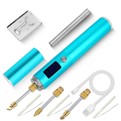 BS45 17-25W Wireless Soldering Iron with Adjustable Temperature LED Digital Display, Spec: B+C+K Tips by buy2fix