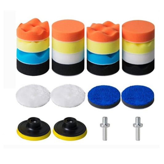 24 In 1 3 Inch Polishing Waxing Pad Sponge Buffing Kit - Polishing Machine & Accessories by buy2fix | Online Shopping UK | buy2fix