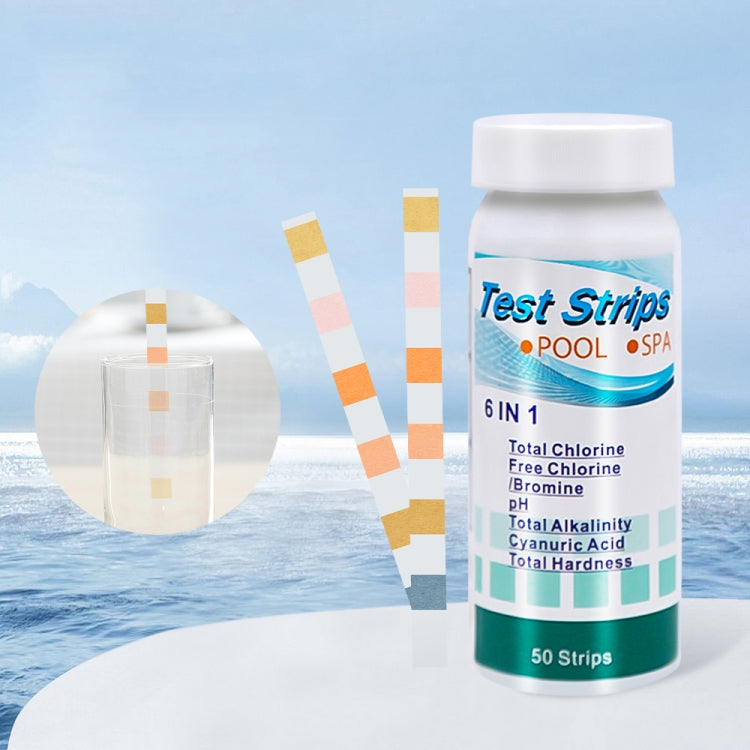 50pcs PH075 6 In 1 Residual Chlorine PH Water Quality Detector PH Test Paper, Package Random Delivery - Air & Water Quality Tester by buy2fix | Online Shopping UK | buy2fix