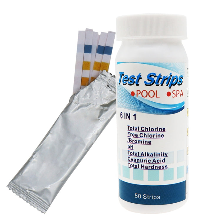 50pcs PH075 6 In 1 Residual Chlorine PH Water Quality Detector PH Test Paper, Package Random Delivery - Air & Water Quality Tester by buy2fix | Online Shopping UK | buy2fix