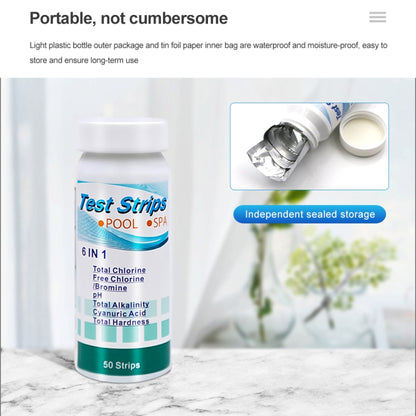 50pcs PH075 6 In 1 Residual Chlorine PH Water Quality Detector PH Test Paper, Package Random Delivery - Air & Water Quality Tester by buy2fix | Online Shopping UK | buy2fix