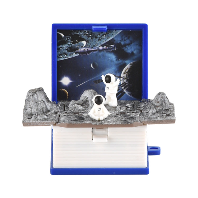 Stereo Folding Book Keychain Kids Educational Toys(Space Astronaut Blue) by buy2fix