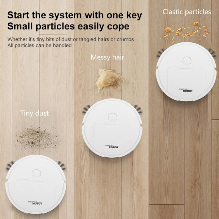 3 in 1 Mini Vacuum Cleaner Intelligent Sweeping Robot(White) by buy2fix