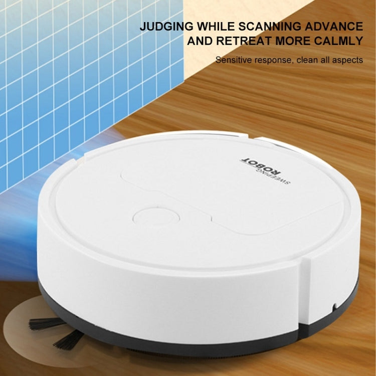 3 in 1 Mini Vacuum Cleaner Intelligent Sweeping Robot(White) by buy2fix