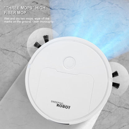 3 in 1 Mini Vacuum Cleaner Intelligent Sweeping Robot(White) by buy2fix
