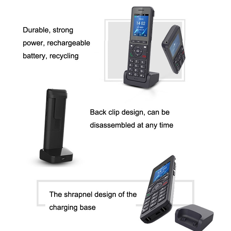 S07 Mobile Handheld WIFI Wireless Phone IP VOIP SIP Phone Support 4G Charging Base Network Phone by buy2fix