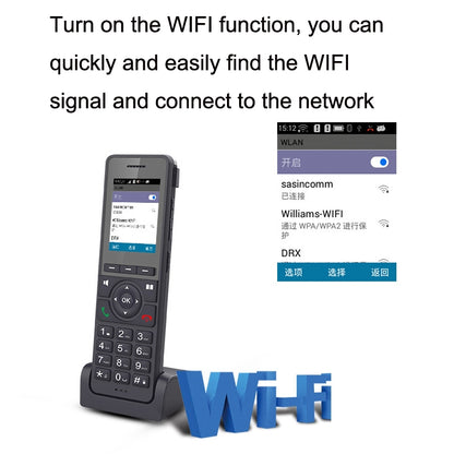 S07 Mobile Handheld WIFI Wireless Phone IP VOIP SIP Phone Support 4G Charging Base Network Phone by buy2fix