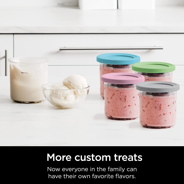 For Ninja NC299AMZ NC300 Ice Cream Storage Containers with Lids, Speci: 4 Cups - Food Disposer Parts by buy2fix | Online Shopping UK | buy2fix