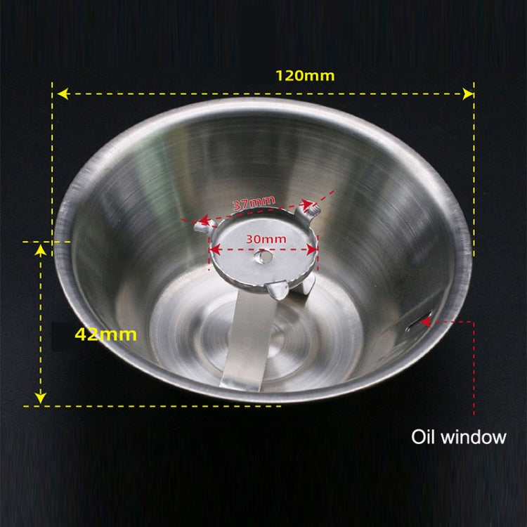 F009 Stainless Steel 3 Claw Round Oil Cup Range Hood Accessories Oil Connection Box - Range Hood Parts by buy2fix | Online Shopping UK | buy2fix
