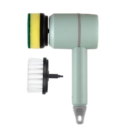 Wireless Electric Cleaning Brush USB Rechargeable Kitchen Bathtub Tile Cleaning Brushes Green 1200 mAh - Sponges, Cloths & Brushes by buy2fix | Online Shopping UK | buy2fix