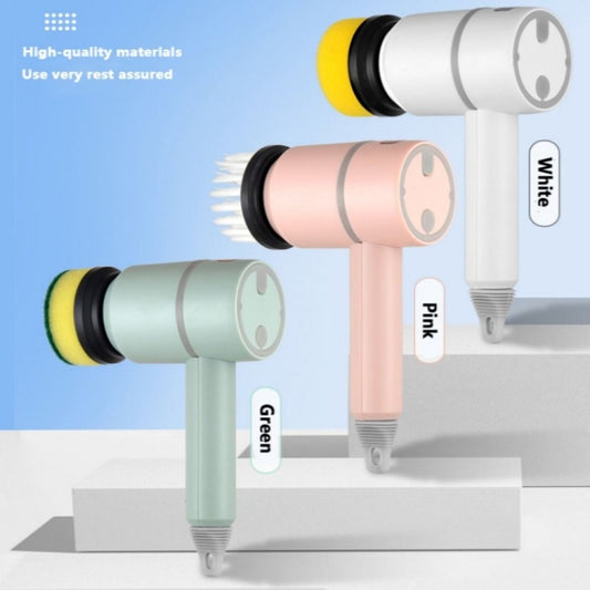 Wireless Electric Cleaning Brush USB Rechargeable Kitchen Bathtub Tile Cleaning Brushes White 800 mAh - Sponges, Cloths & Brushes by buy2fix | Online Shopping UK | buy2fix