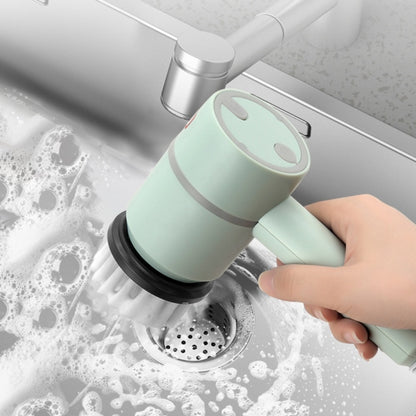 Wireless Electric Cleaning Brush USB Rechargeable Kitchen Bathtub Tile Cleaning Brushes Green 1200 mAh - Sponges, Cloths & Brushes by buy2fix | Online Shopping UK | buy2fix