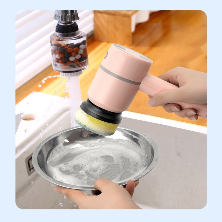 Wireless Electric Cleaning Brush USB Rechargeable Kitchen Bathtub Tile Cleaning Brushes Green 1200 mAh - Sponges, Cloths & Brushes by buy2fix | Online Shopping UK | buy2fix