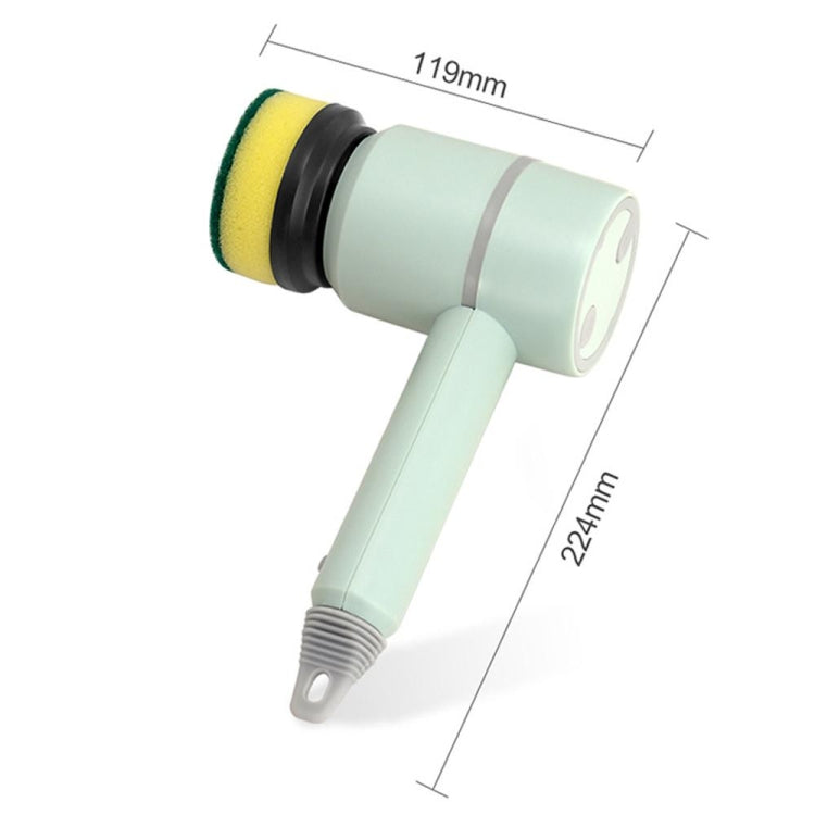 Wireless Electric Cleaning Brush USB Rechargeable Kitchen Bathtub Tile Cleaning Brushes Green 1200 mAh - Sponges, Cloths & Brushes by buy2fix | Online Shopping UK | buy2fix