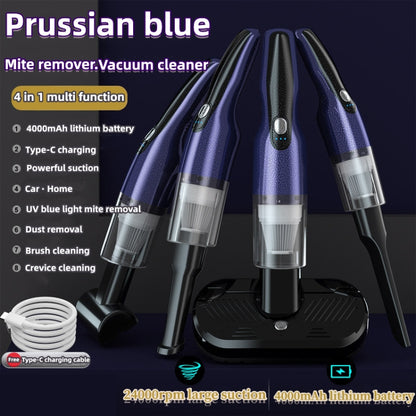 4 In 1 12000pa Wireless  Mini Handheld Car Vacuum Cleaner Mite Remover(Red) - Vacuum Cleaner by buy2fix | Online Shopping UK | buy2fix