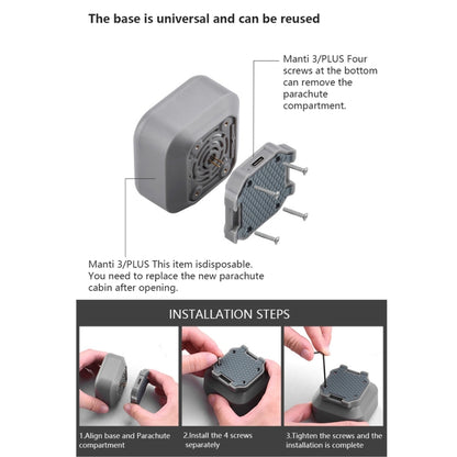 Manti 3 Plus Parachute for DJI Phantom 2 / 3 / 4 Improve Safety Slow Down Fall Speed Accessories by buy2fix