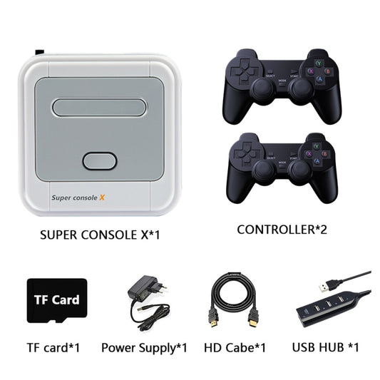 Super Console X 256G 50000+ Games Wireless 4K HD 3D Double Game Console Box, EU Plug by buy2fix