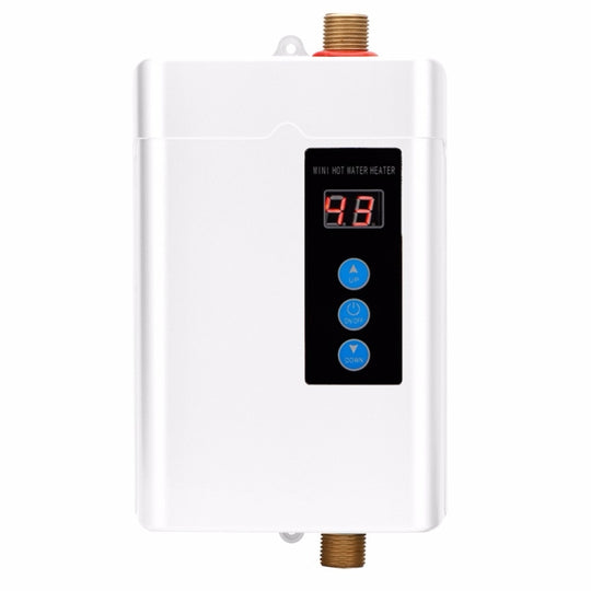 Chauffe-eau électrique 3000W, prise britannique, avec télécommande, température réglable (blanc)