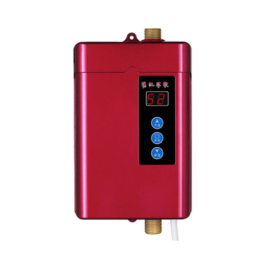 Chauffe-eau électrique 3000W, prise britannique, avec télécommande, température réglable (rouge)