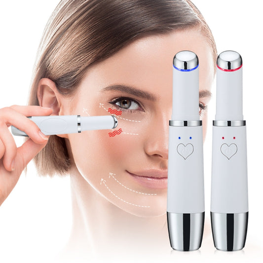 Eye Vibration Heating Massage Pen Removing Eye Wrinkle and Importing Massager Beauty Instruments(White) - Beauty Instrument by buy2fix | Online Shopping UK | buy2fix