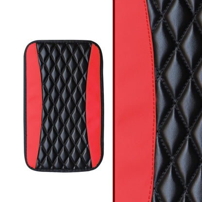 Car Center Console Cover Mat PU Leather Car Armrest Cover 32x19cm(Red) by buy2fix