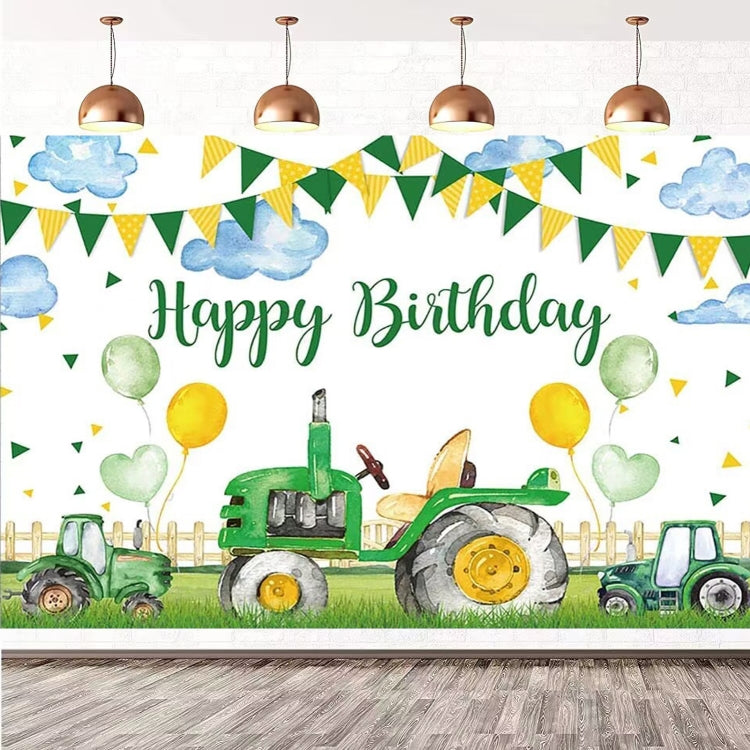 180x110cm Farm Tractor Photography Backdrop Cloth Birthday Party Decoration Supplies by buy2fix