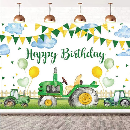 180x270cm Farm Tractor Photography Backdrop Cloth Birthday Party Decoration Supplies by buy2fix