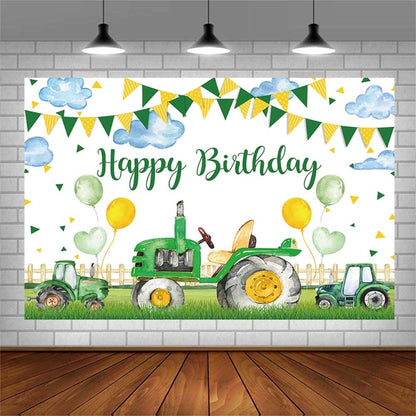 180x270cm Farm Tractor Photography Backdrop Cloth Birthday Party Decoration Supplies by buy2fix