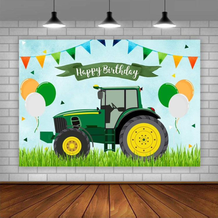 180x180cm Tractor Theme Birthday Backdrop Boy Farm Happy Birthday Background Party Decorations by buy2fix
