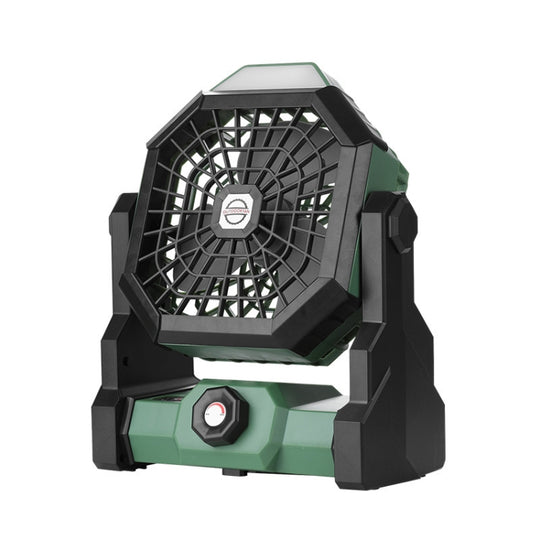 Grand ventilateur d'éclairage de Camping portatif à vitesse infiniment Variable d'extérieur (noir vert)