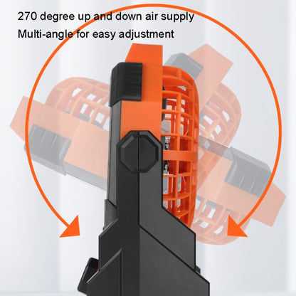 Outdoor Infinitely Variable Speed Portable Large Wind Charging Camping Lighting Fan(Black Green) by buy2fix