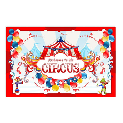 Animal Amusement Park Carnival Theme Background Banner Pull Flag Circus Background Decorative Cloth(W23020202) by buy2fix