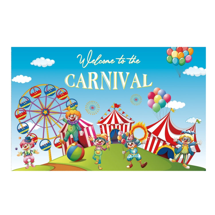 Animal Amusement Park Carnival Theme Background Banner Pull Flag Circus Background Decorative Cloth(W23022703) by buy2fix