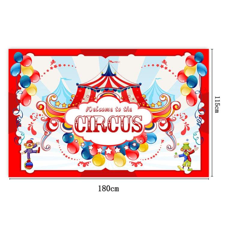 Animal Amusement Park Carnival Theme Background Banner Pull Flag Circus Background Decorative Cloth(W23020202) by buy2fix