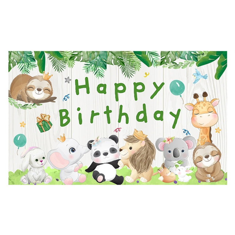 180x90cm Animal Birthday Theme Backdrop Cloth Party Decoration(2023SRB93) by buy2fix