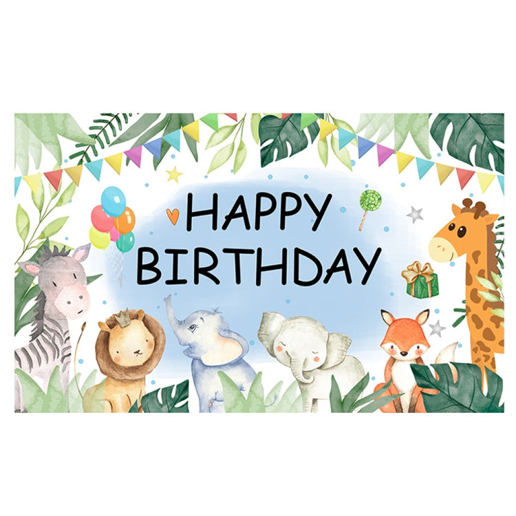 180x90cm Animal Birthday Theme Backdrop Cloth Party Decoration(2023SRB94) by buy2fix