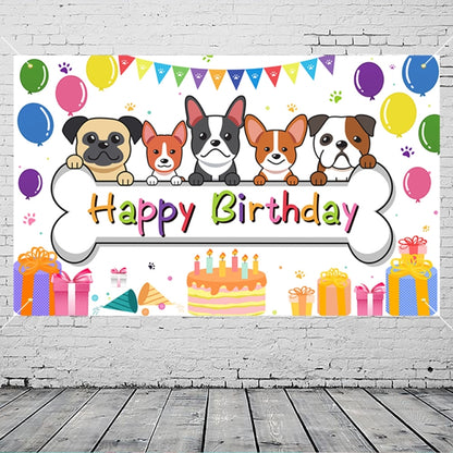 180x90cm Animal Birthday Theme Backdrop Cloth Party Decoration(2023SRB95) by buy2fix