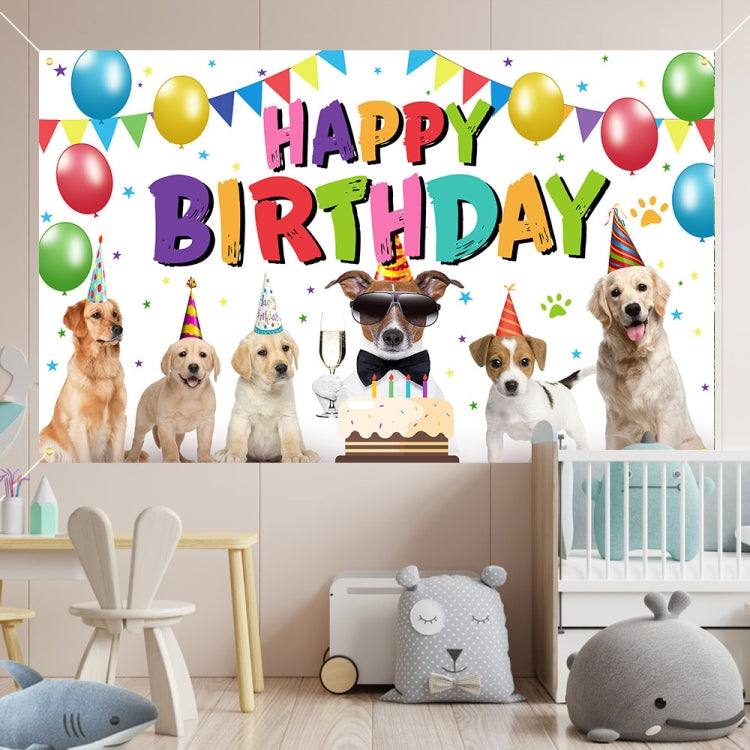180x90cm Animal Birthday Theme Backdrop Cloth Party Decoration(2023SRB96) by buy2fix