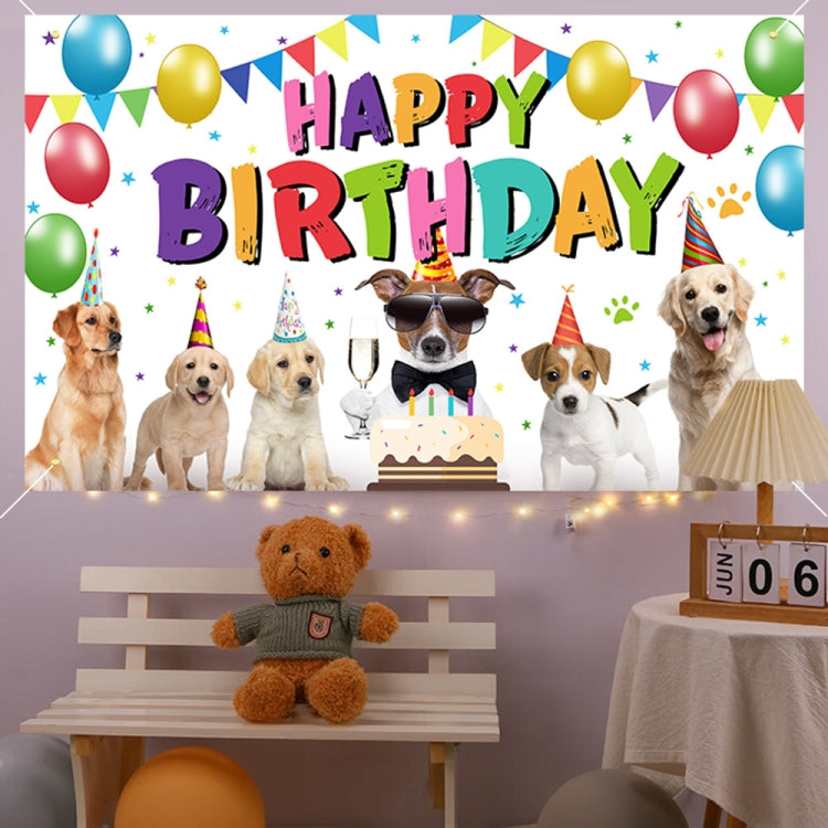180x90cm Animal Birthday Theme Backdrop Cloth Party Decoration(2023SRB96) by buy2fix