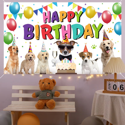 180x90cm Animal Birthday Theme Backdrop Cloth Party Decoration(2023SRB96) by buy2fix