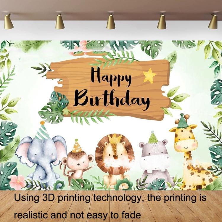 210x180cm Animal Kids Birthday Party Backdrop Cloth Tapestry Decoration Backdrop Banner Cloth by buy2fix