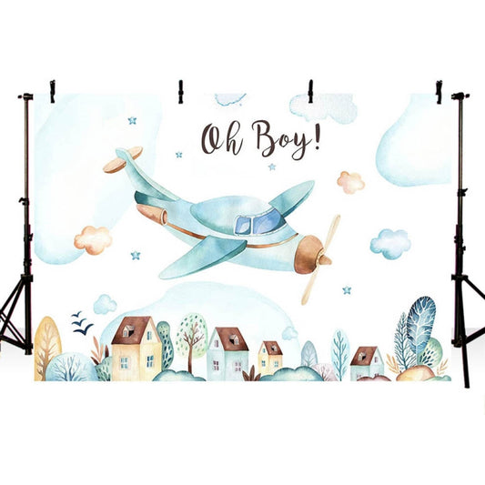 150x100cm Aircraft Theme Birthday Background Cloth Party Decoration Photography Background by buy2fix