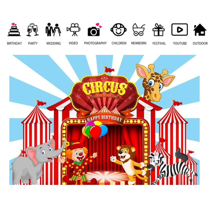 Circus Backdrop Carnival Party Decorations Banner For Birthday 150 x 100cm by buy2fix