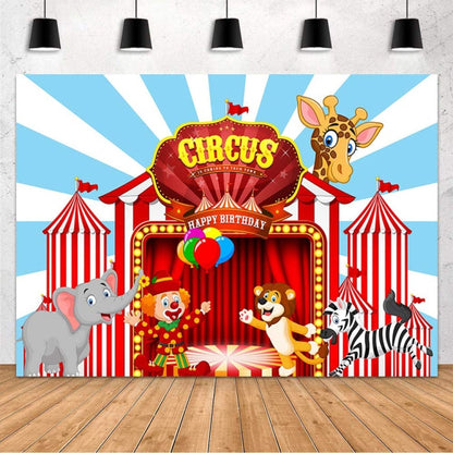 Circus Backdrop Carnival Party Decorations Banner For Birthday 150 x 100cm by buy2fix